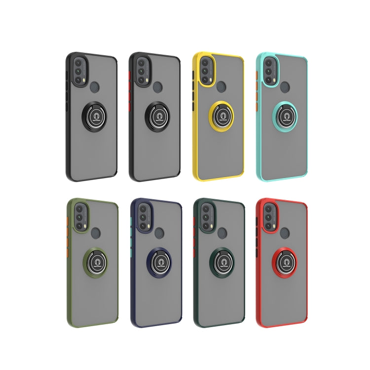 For Motorola Moto E20/E40 Q Shadow 1 Series TPU + PC Phone Case with Ring