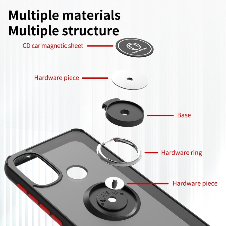 For Motorola Moto E20/E40 Q Shadow 1 Series TPU + PC Phone Case with Ring