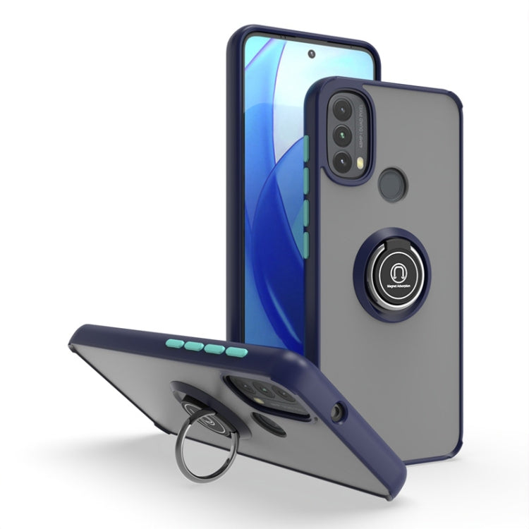 For Motorola Moto E20/E40 Q Shadow 1 Series TPU + PC Phone Case with Ring