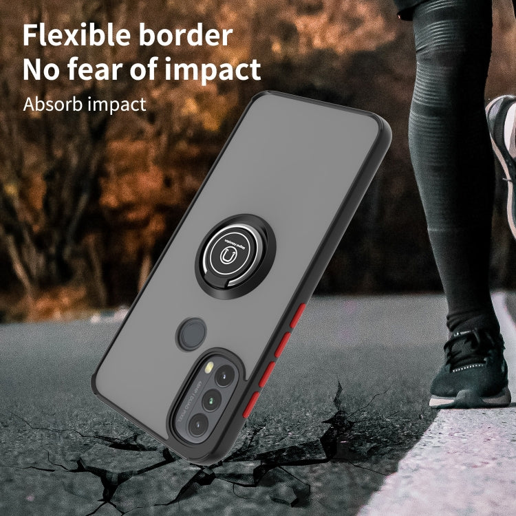 For Motorola Moto E20/E40 Q Shadow 1 Series TPU + PC Phone Case with Ring