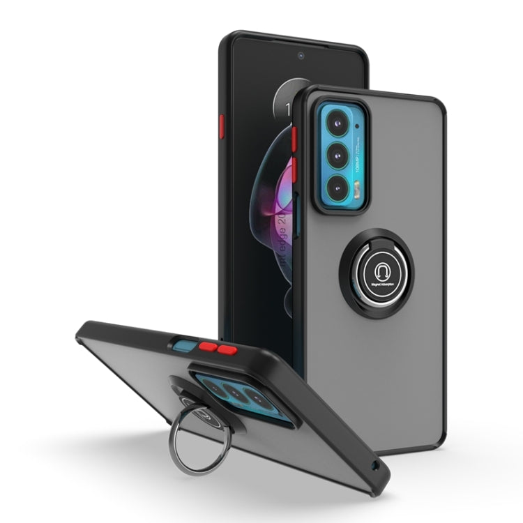 For Motorola Edge 20 Q Shadow 1 Series TPU + PC Phone Case with Ring