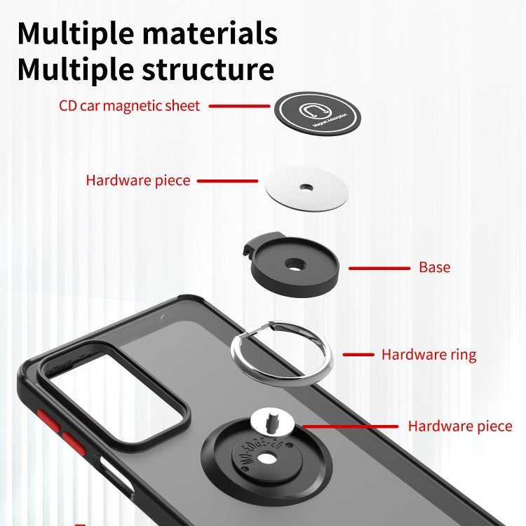 For Motorola Edge 20 Q Shadow 1 Series TPU + PC Phone Case with Ring