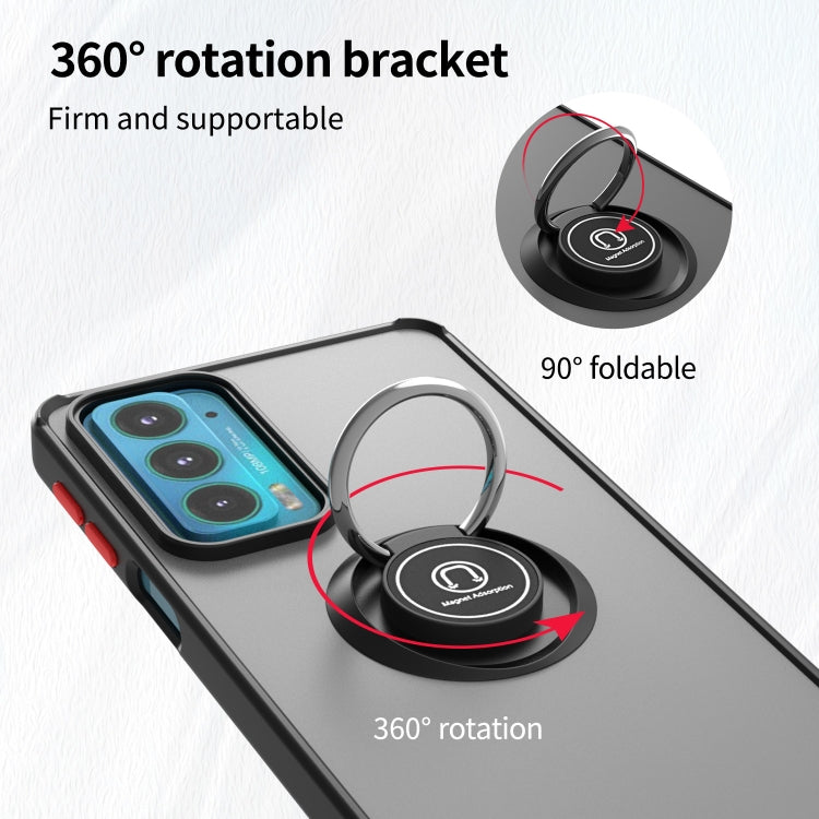 For Motorola Edge 20 Q Shadow 1 Series TPU + PC Phone Case with Ring