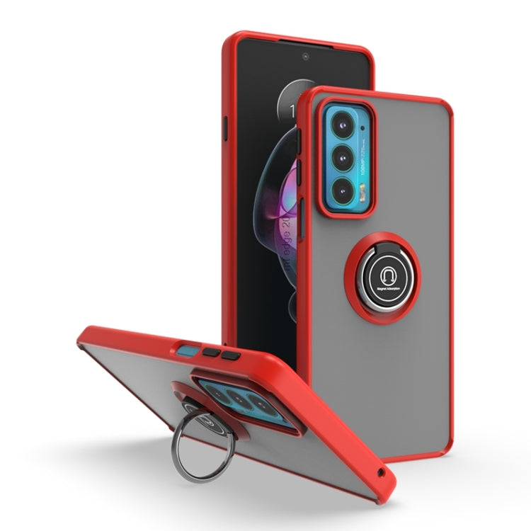 For Motorola Edge 20 Q Shadow 1 Series TPU + PC Phone Case with Ring