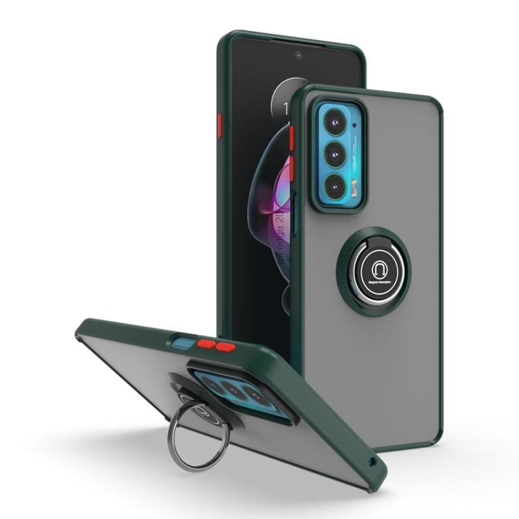 For Motorola Edge 20 Q Shadow 1 Series TPU + PC Phone Case with Ring