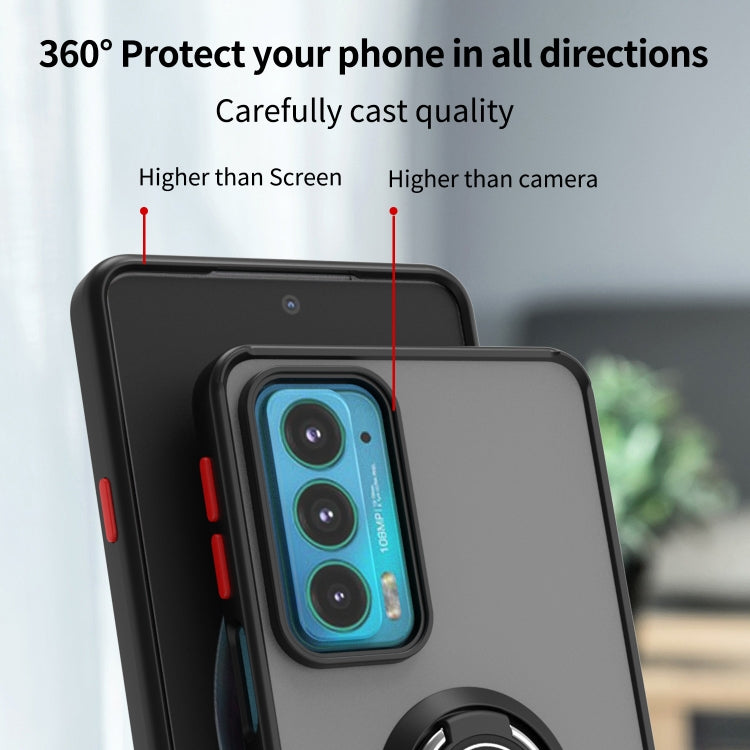 For Motorola Edge 20 Q Shadow 1 Series TPU + PC Phone Case with Ring