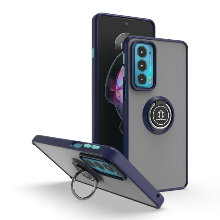 For Motorola Edge 20 Q Shadow 1 Series TPU + PC Phone Case with Ring
