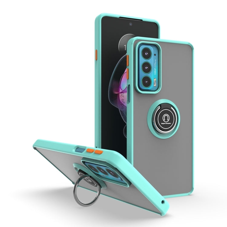 For Motorola Edge 20 Q Shadow 1 Series TPU + PC Phone Case with Ring