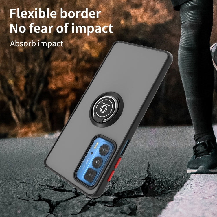 For Motorola Edge 20 Pro Q Shadow 1 Series TPU + PC Phone Case with Ring