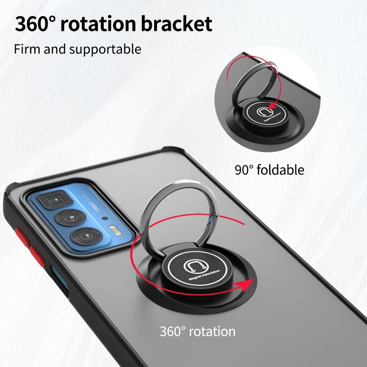 For Motorola Edge 20 Pro Q Shadow 1 Series TPU + PC Phone Case with Ring