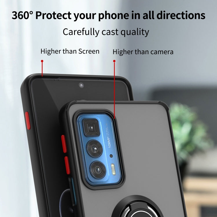 For Motorola Edge 20 Pro Q Shadow 1 Series TPU + PC Phone Case with Ring