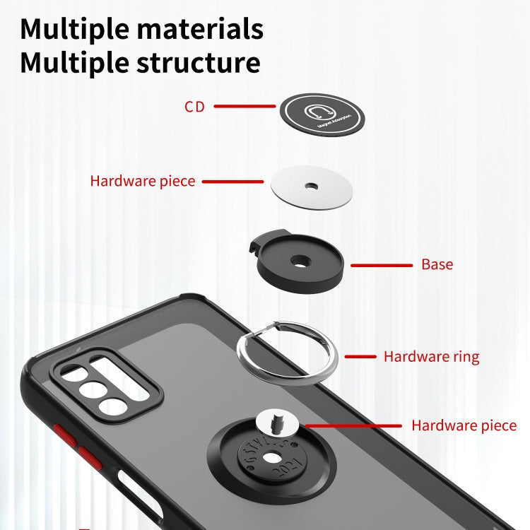 For Motorola Moto G Stylus 2021 Q Shadow 1 Series TPU + PC Phone Case with Ring