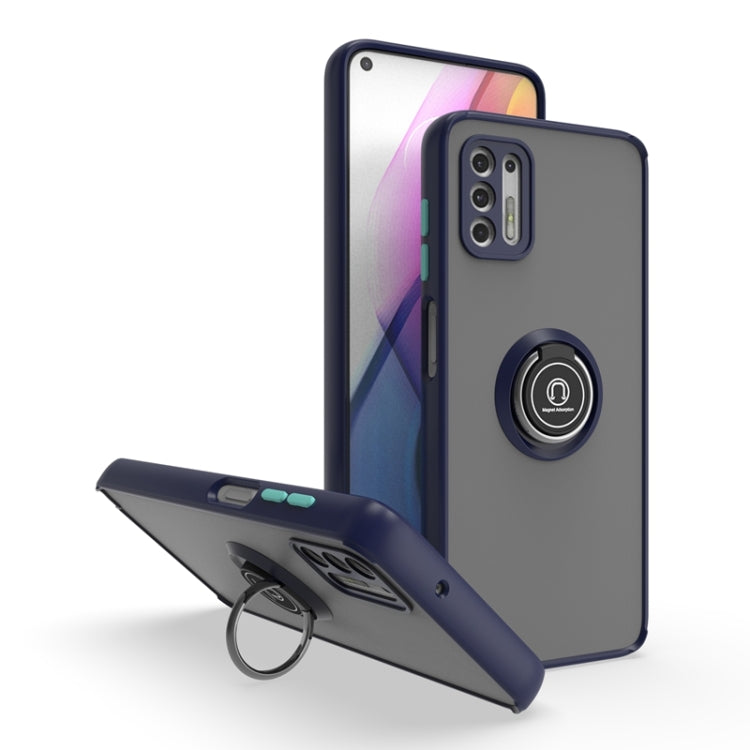 For Motorola Moto G Stylus 2021 Q Shadow 1 Series TPU + PC Phone Case with Ring