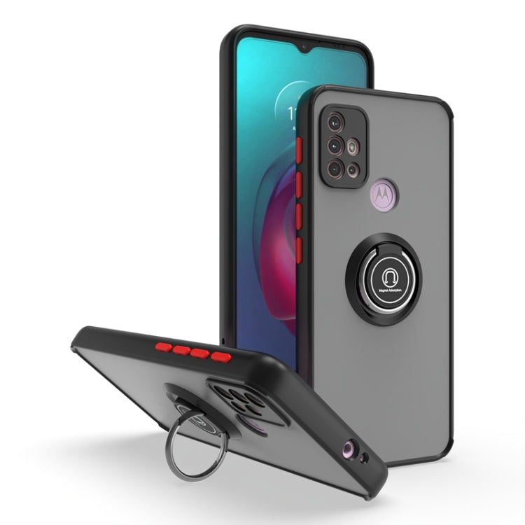 For Motorola Moto G10/G30 Q Shadow 1 Series TPU + PC Phone Case with Ring