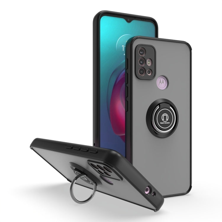 For Motorola Moto G10/G30 Q Shadow 1 Series TPU + PC Phone Case with Ring