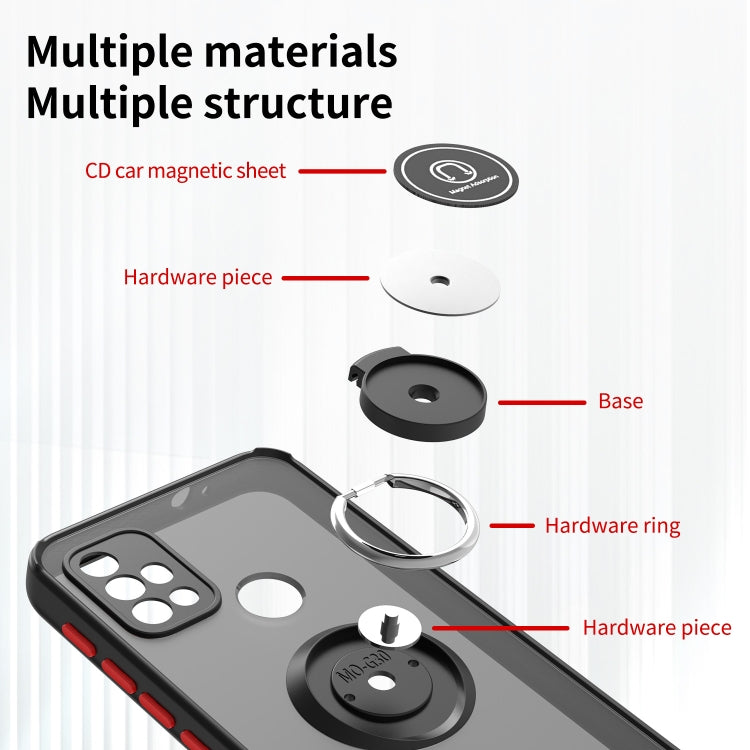 For Motorola Moto G10/G30 Q Shadow 1 Series TPU + PC Phone Case with Ring