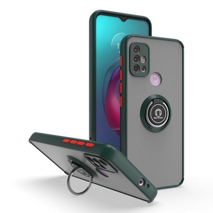 For Motorola Moto G10/G30 Q Shadow 1 Series TPU + PC Phone Case with Ring