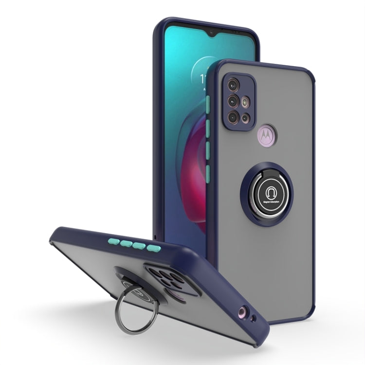 For Motorola Moto G10/G30 Q Shadow 1 Series TPU + PC Phone Case with Ring