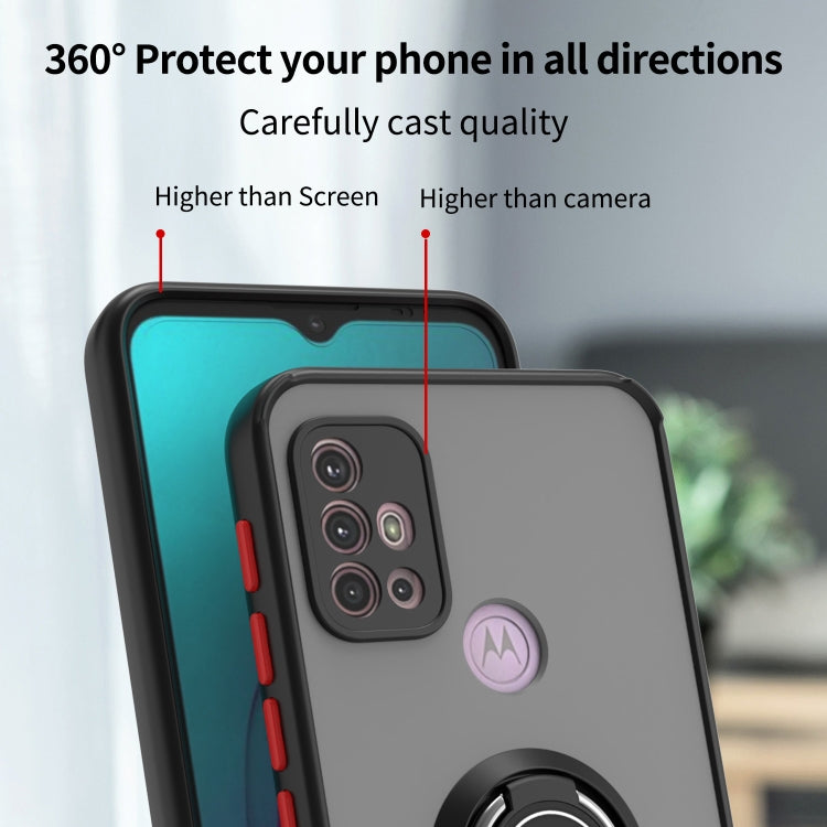 For Motorola Moto G10/G30 Q Shadow 1 Series TPU + PC Phone Case with Ring