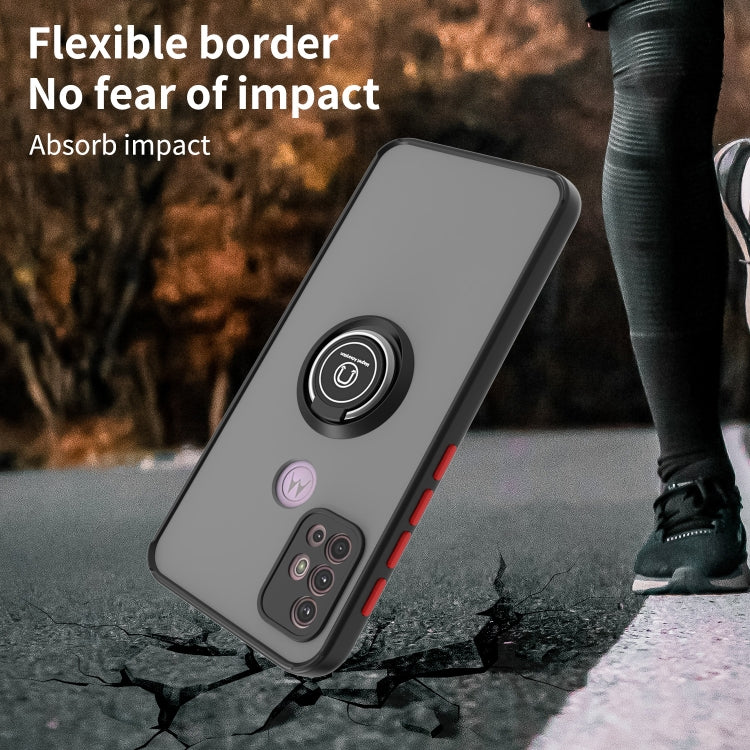 For Motorola Moto G10/G30 Q Shadow 1 Series TPU + PC Phone Case with Ring