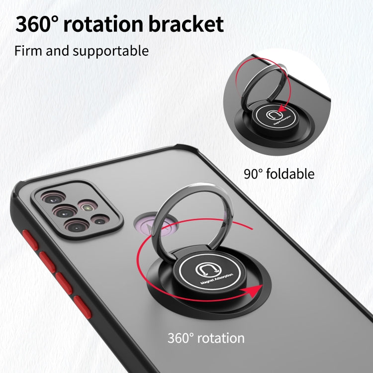 For Motorola Moto G10/G30 Q Shadow 1 Series TPU + PC Phone Case with Ring