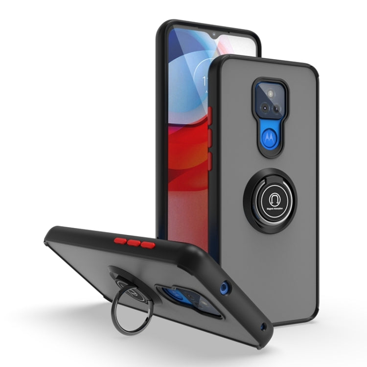 For Motorola Moto G Play 2021 Q Shadow 1 Series TPU + PC Phone Case with Ring