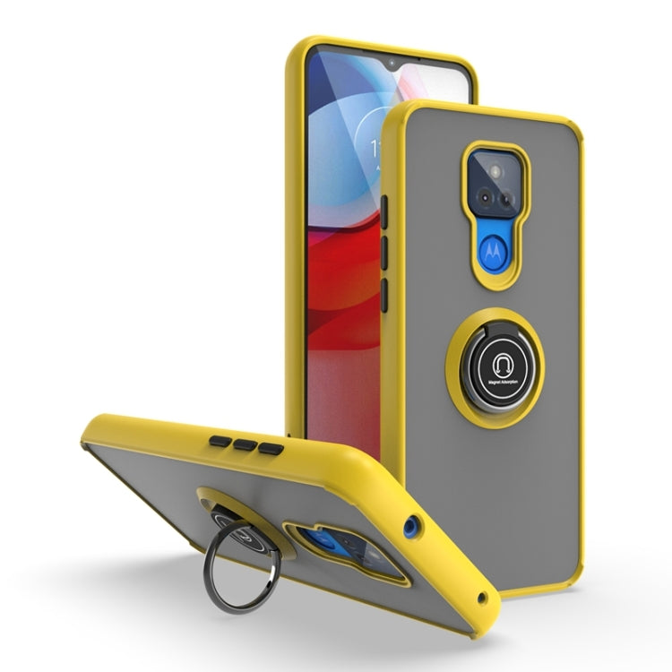 For Motorola Moto G Play 2021 Q Shadow 1 Series TPU + PC Phone Case with Ring
