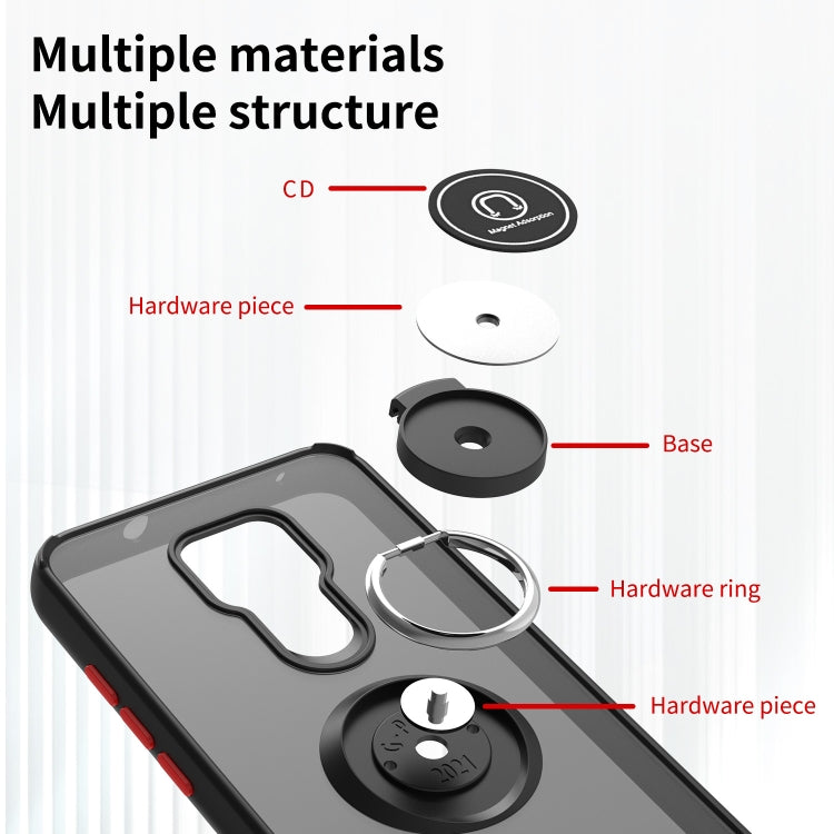 For Motorola Moto G Play 2021 Q Shadow 1 Series TPU + PC Phone Case with Ring