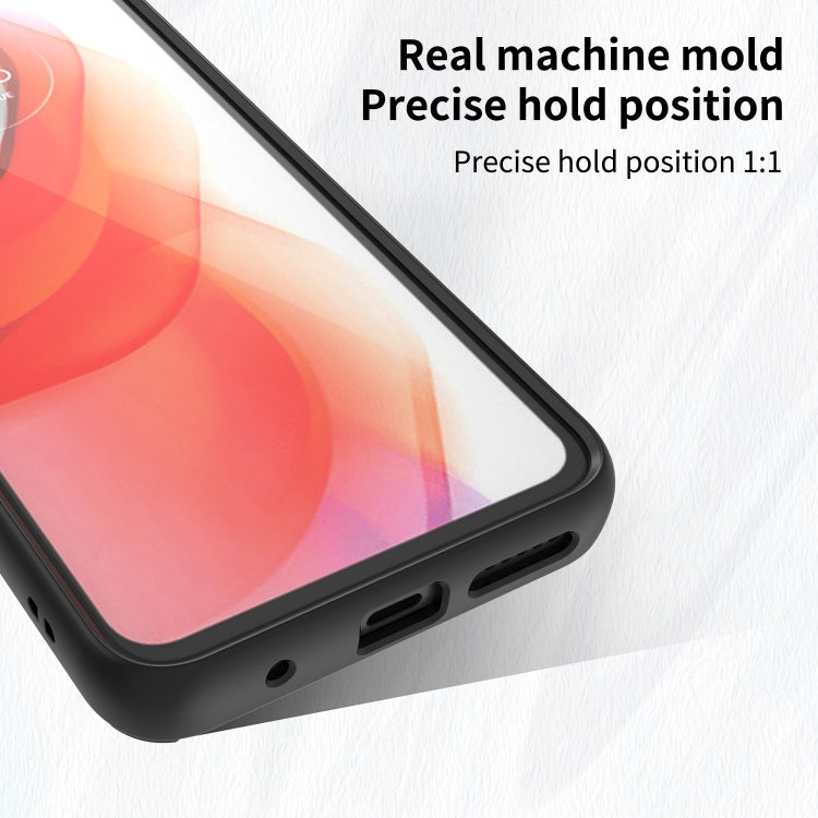 For Motorola Moto G Play 2021 Q Shadow 1 Series TPU + PC Phone Case with Ring