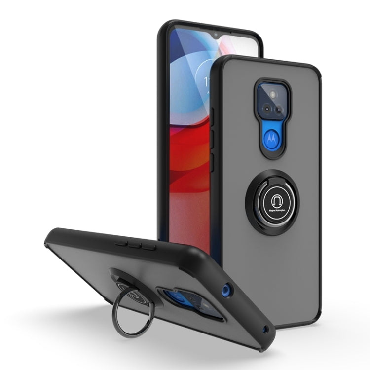 For Motorola Moto G Play 2021 Q Shadow 1 Series TPU + PC Phone Case with Ring