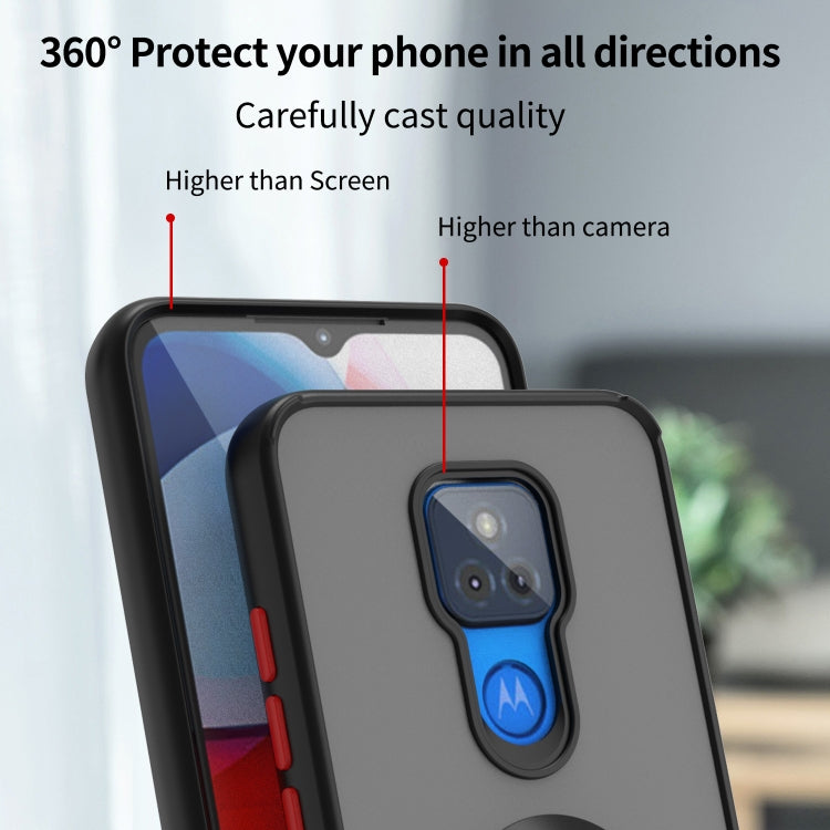 For Motorola Moto G Play 2021 Q Shadow 1 Series TPU + PC Phone Case with Ring