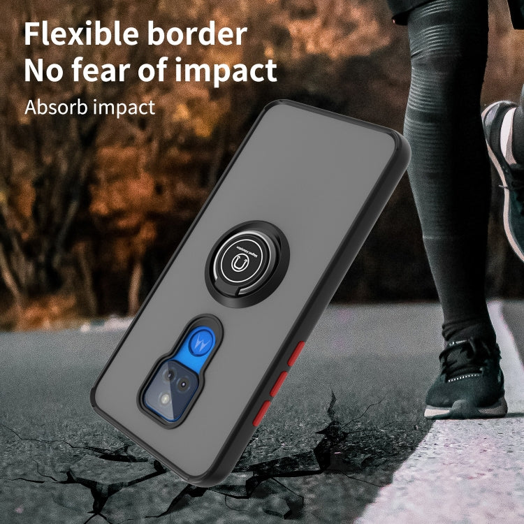 For Motorola Moto G Play 2021 Q Shadow 1 Series TPU + PC Phone Case with Ring