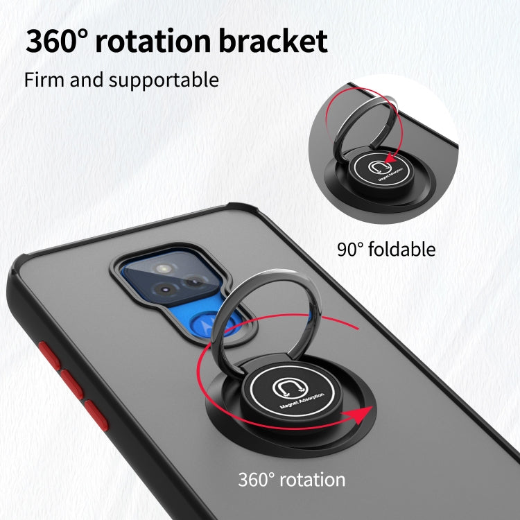 For Motorola Moto G Play 2021 Q Shadow 1 Series TPU + PC Phone Case with Ring