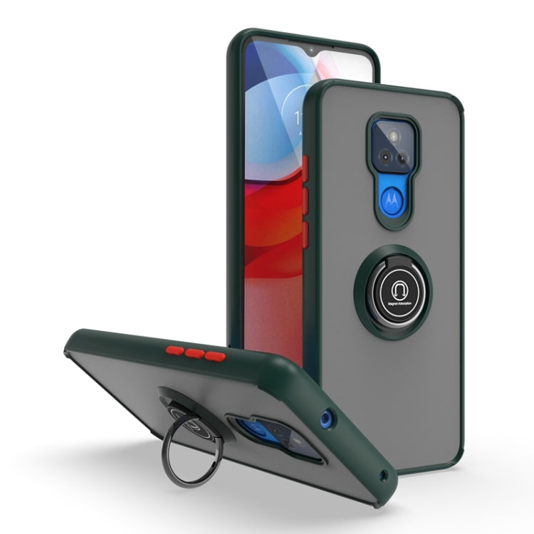 For Motorola Moto G Play 2021 Q Shadow 1 Series TPU + PC Phone Case with Ring