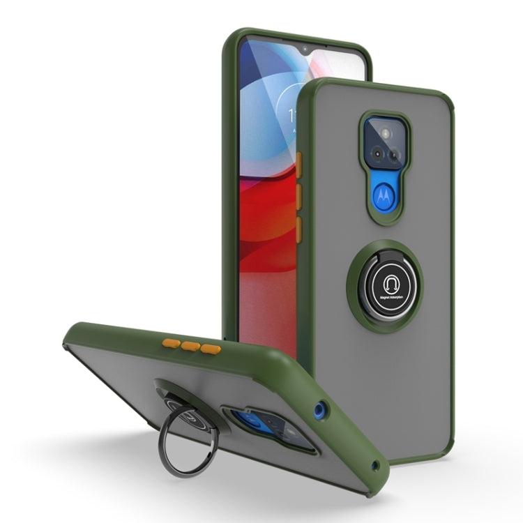 For Motorola Moto G Play 2021 Q Shadow 1 Series TPU + PC Phone Case with Ring