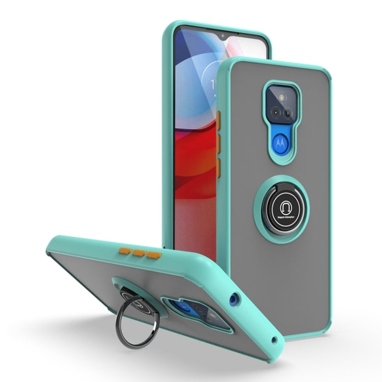 For Motorola Moto G Play 2021 Q Shadow 1 Series TPU + PC Phone Case with Ring