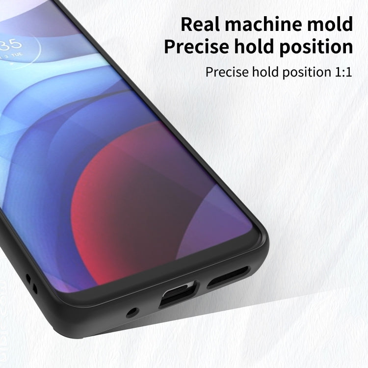 For Motorola Moto G Power 2021 Q Shadow 1 Series TPU + PC Phone Case with Ring