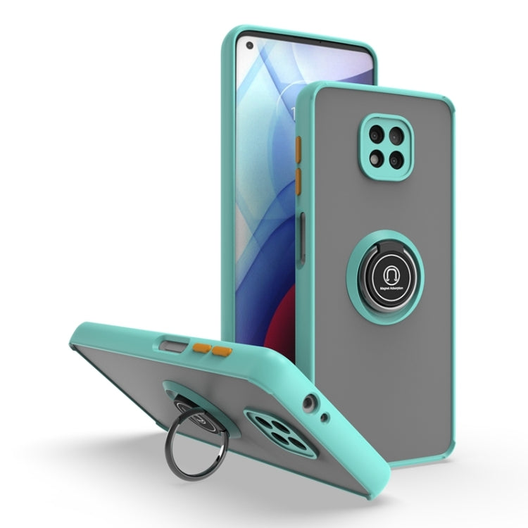 For Motorola Moto G Power 2021 Q Shadow 1 Series TPU + PC Phone Case with Ring