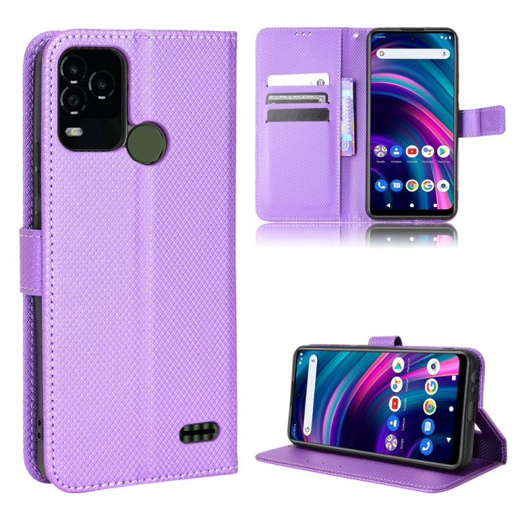 For BLU G71+ Diamond Texture Leather Phone Case