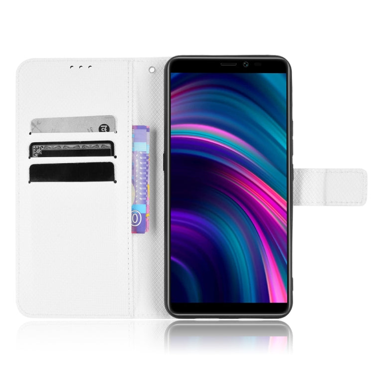 For BLU J9L Diamond Texture Leather Phone Case