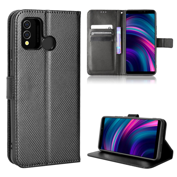 For BLU J9L Diamond Texture Leather Phone Case