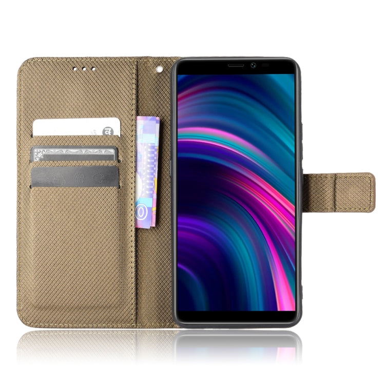 For BLU J9L Diamond Texture Leather Phone Case