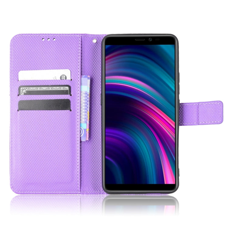 For BLU J9L Diamond Texture Leather Phone Case