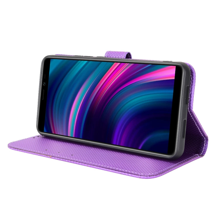 For BLU J9L Diamond Texture Leather Phone Case