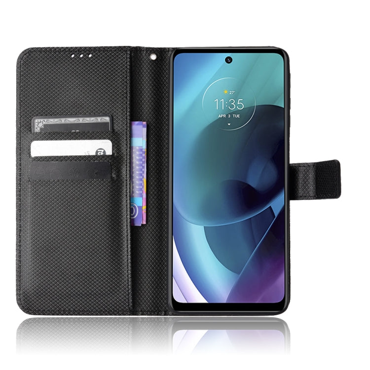 For Motorola Moto G52j 5G Diamond Texture Leather Phone Case