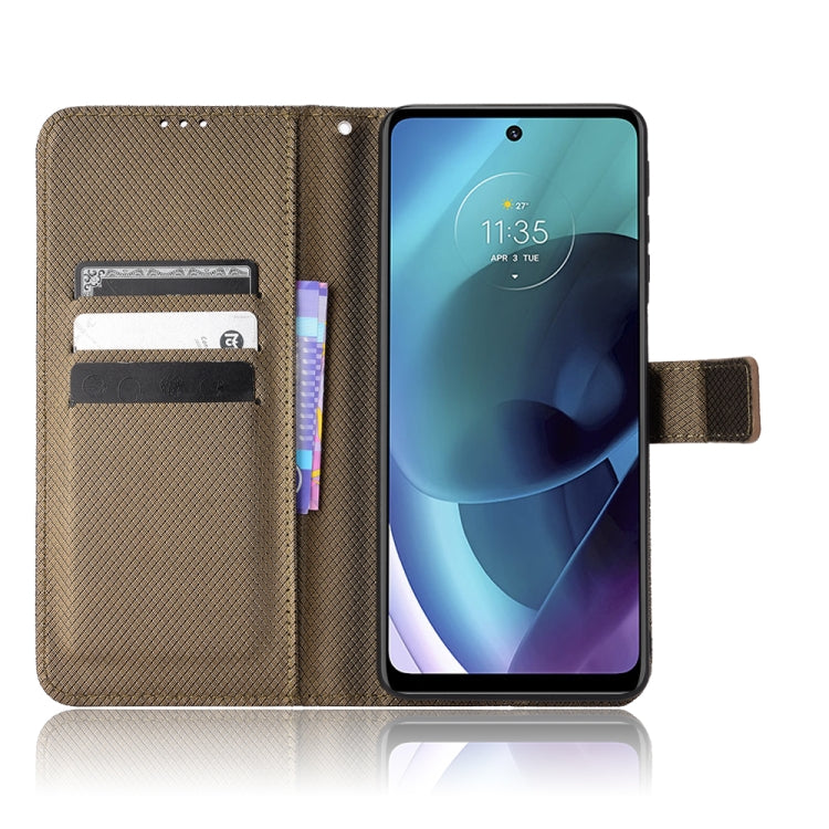 For Motorola Moto G52j 5G Diamond Texture Leather Phone Case