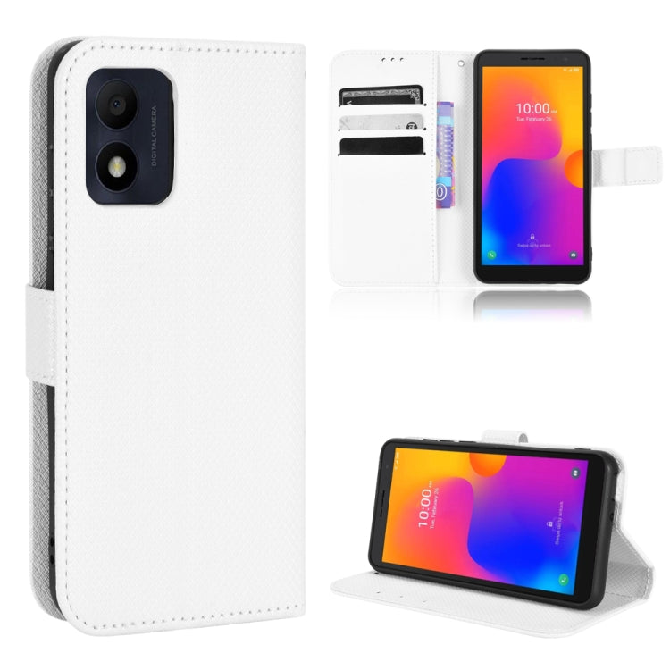 For TCL 303 / Alcatel 1B 2022 Diamond Texture Leather Phone Case