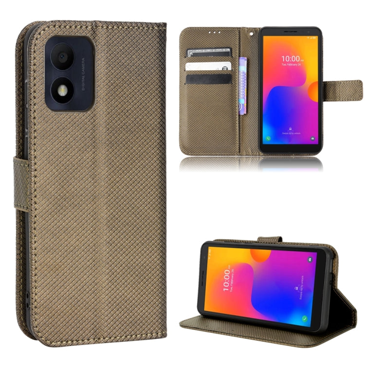 For TCL 303 / Alcatel 1B 2022 Diamond Texture Leather Phone Case
