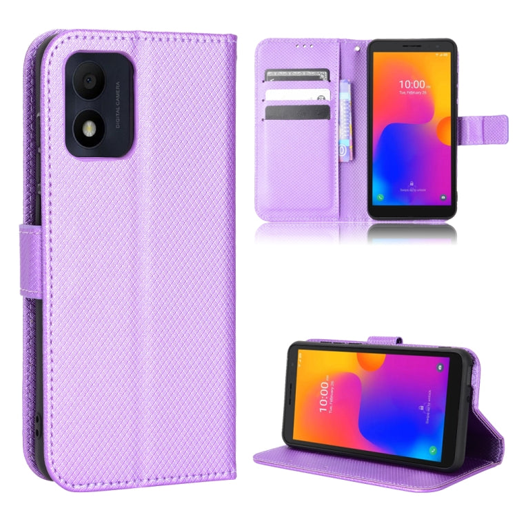 For TCL 303 / Alcatel 1B 2022 Diamond Texture Leather Phone Case