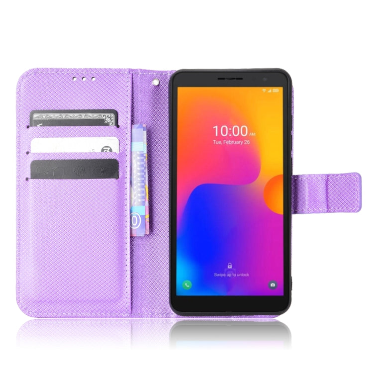 For TCL 303 / Alcatel 1B 2022 Diamond Texture Leather Phone Case